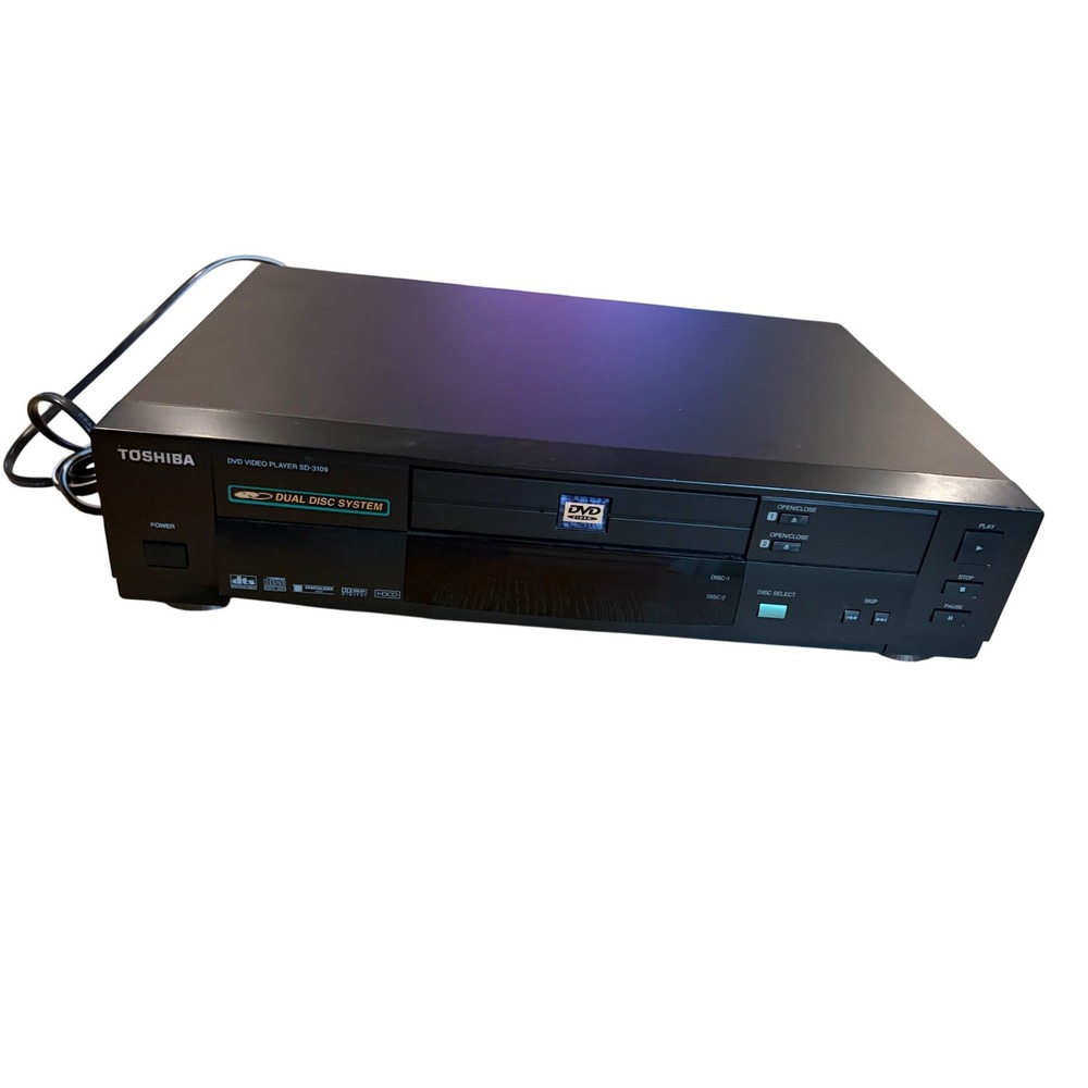 Toshiba SD-3109 Dual Tray DVD CD Player Dolby 5.1 Surround Sound Black SD-3109U